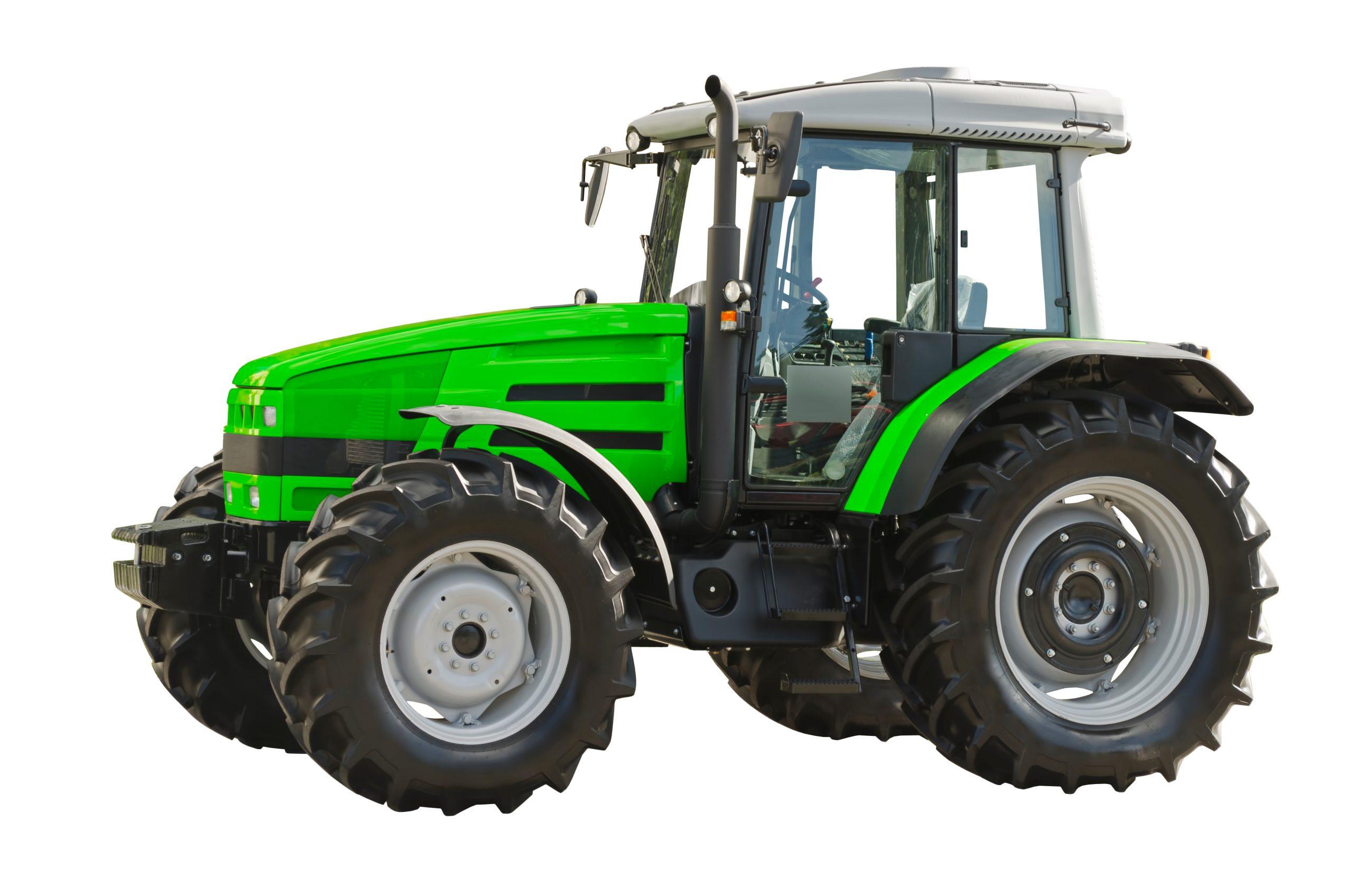 Agricultural tractor isolated on a white background